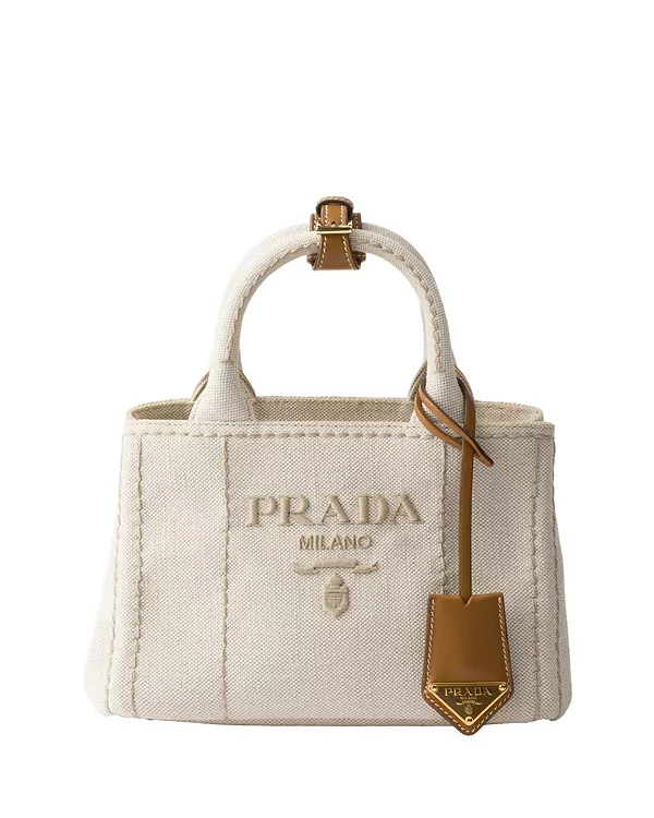 Мини-Сумка Jardiniere из смесового льна Prada, белый
Мини-Сумка Jardiniere из смесового льна Prada, белый