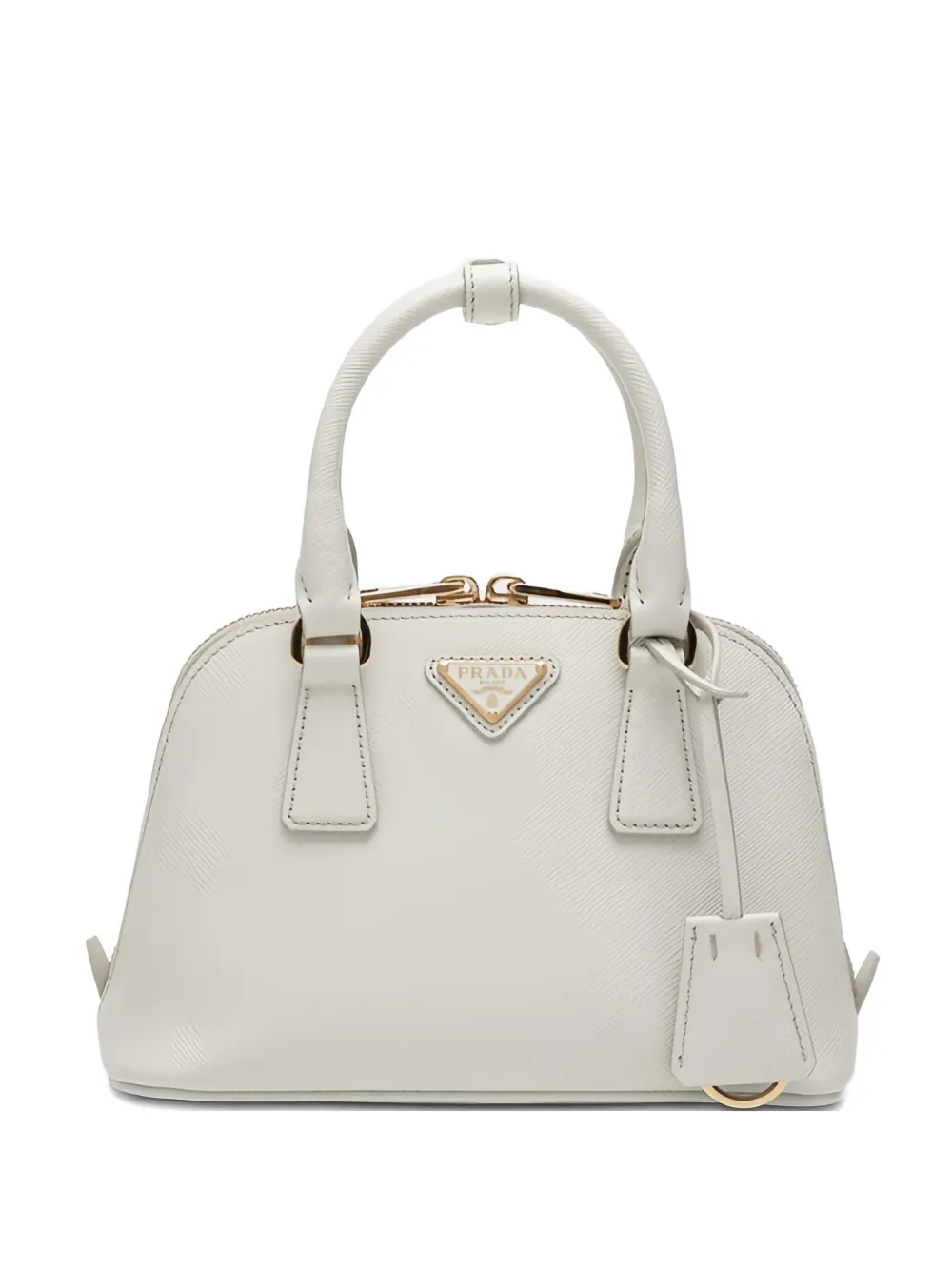Сумка-тоут с маленькой логотипной пластиной Prada, белый
Сумка-тоут с маленькой логотипной пластиной Prada, белый