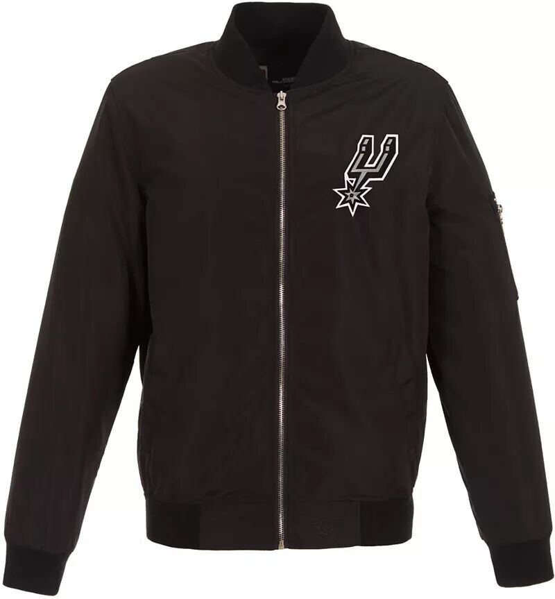 Мужской черный бомбер Jh Design San Antonio Spurs
Мужской черный бомбер Jh Design San Antonio Spurs