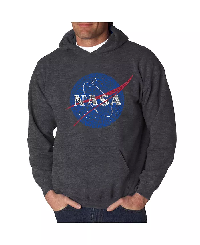 Мужская худи с принтом - Nasa Meatball Logo LA Pop Art, серый 
Мужская худи с принтом - Nasa Meatball Logo LA Pop Art, серый