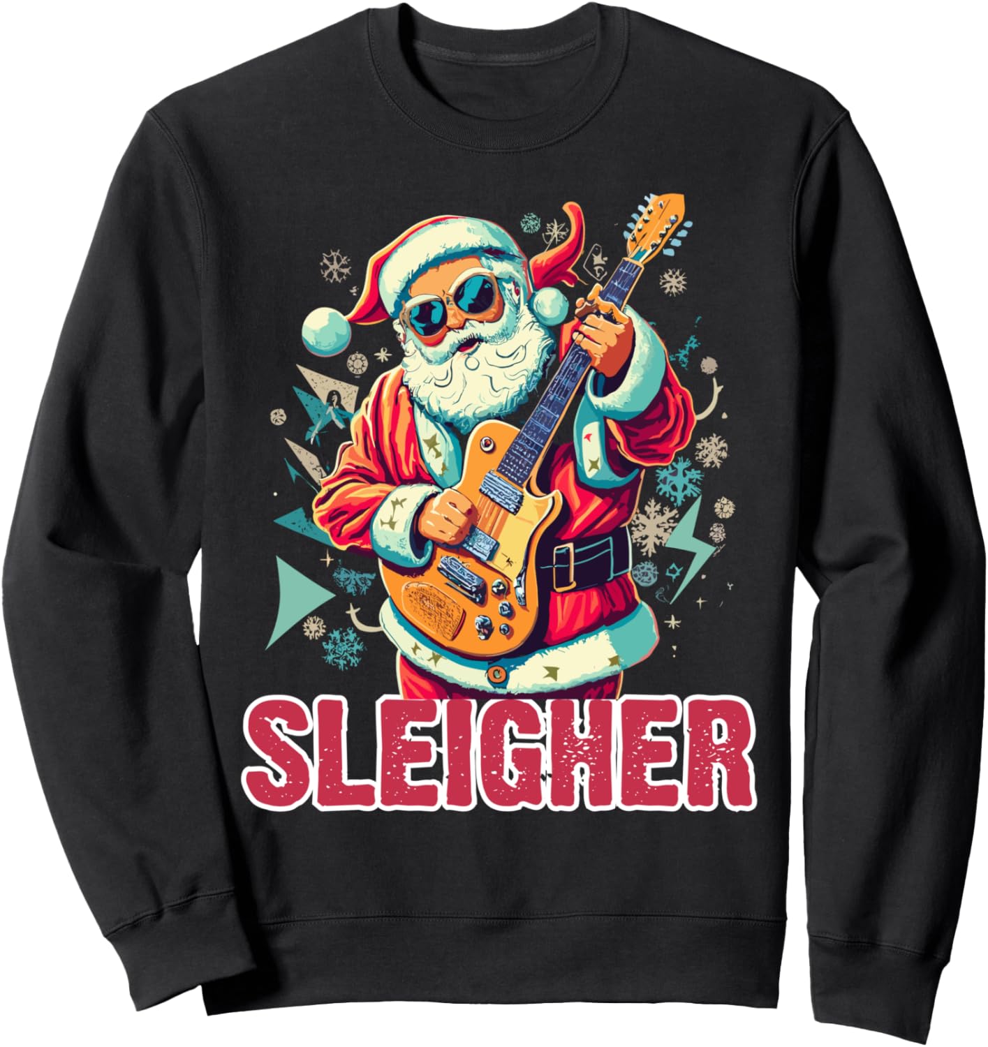 Толстовка с изображением Санта-Клауса и гитары на рождественских санях Sleigher Christmas Gifts, черный
Толстовка с изображением Санта-Клауса и гитары на рождественских санях Sleigher Christmas Gifts, черный