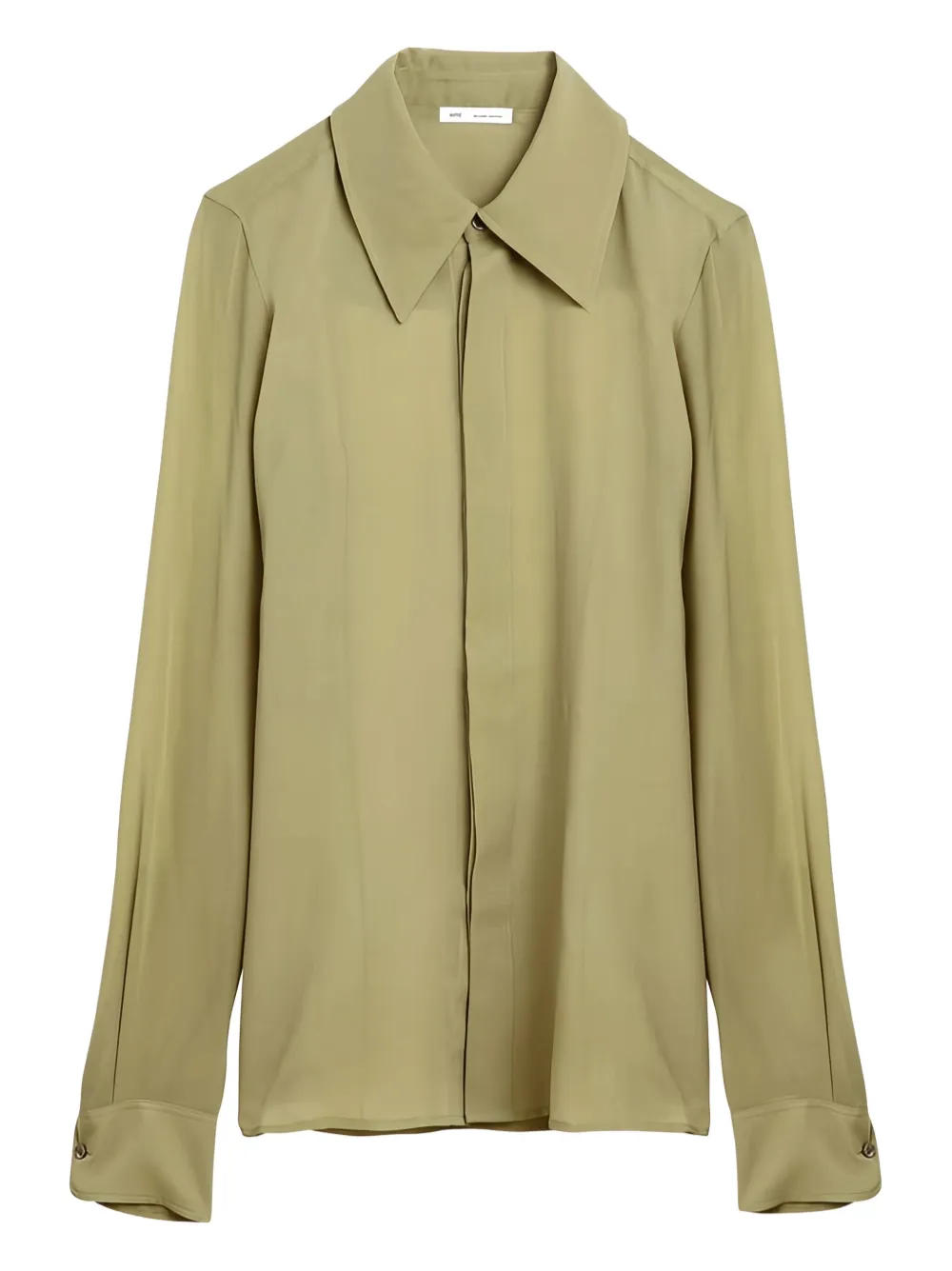 Шелковая рубашка AMI Paris, зеленый
Шелковая рубашка AMI Paris, зеленый