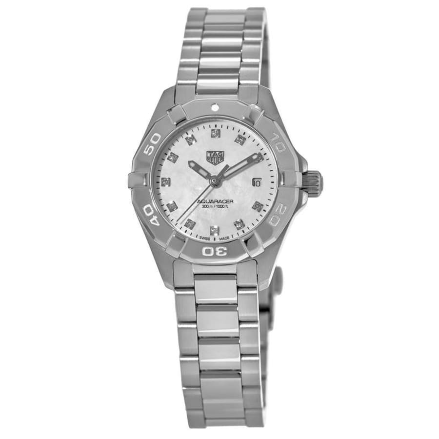 Женские часы Tag Heuer Aquaracer Lady 300M 27MM с перламутровым бриллиантовым циферблатом WBD1414.BA0741, цвет mother of pearl
Женские часы Tag Heuer Aquaracer Lady 300M 27MM с перламутровым бриллиантовым циферблатом WBD1414.BA0741, цвет mother of pearl