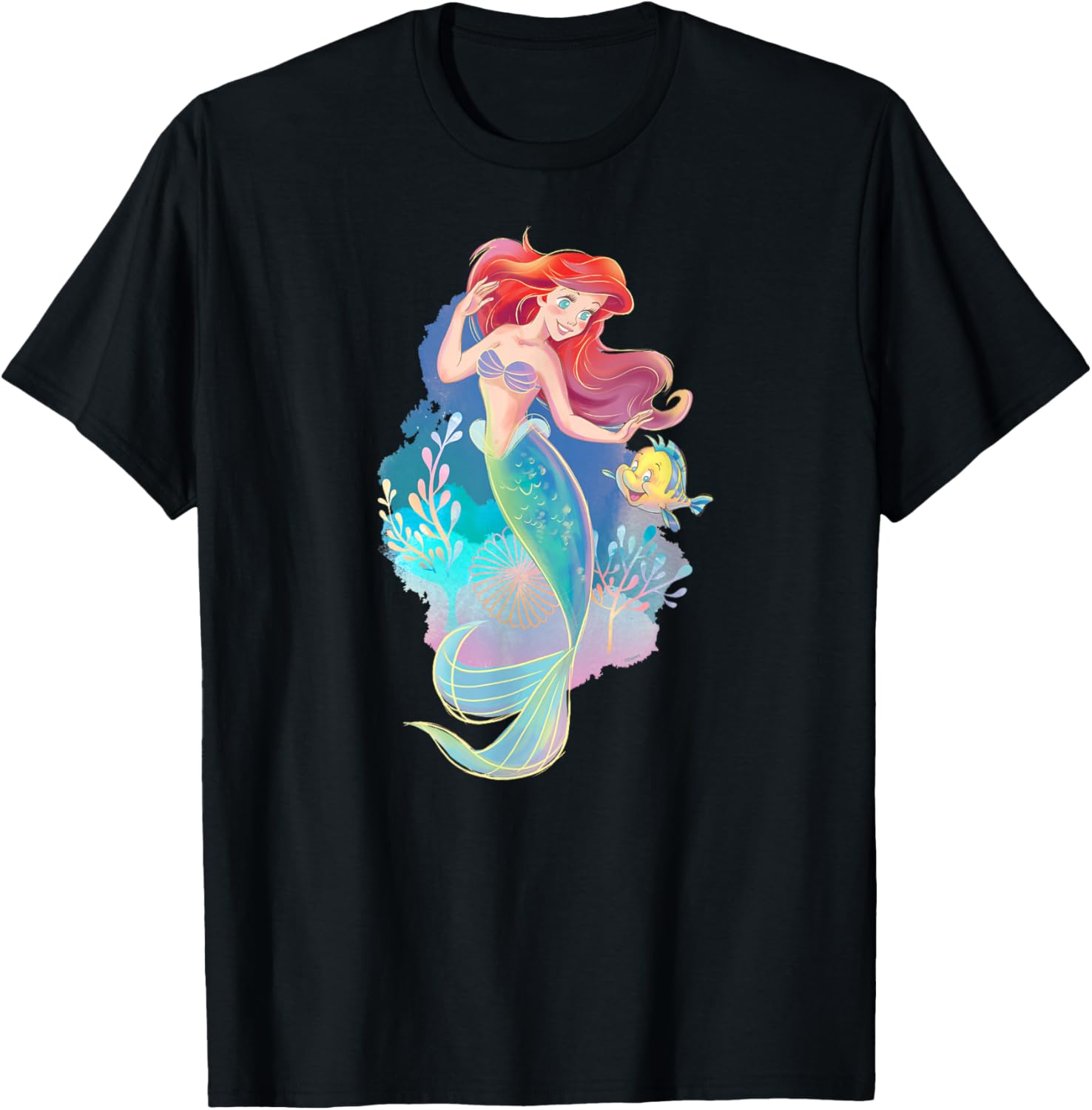 Футболка Disney Princess Ариэль и Флаундер «Подводный мир», черная
Футболка Disney Princess Ариэль и Флаундер «Подводный мир», черная