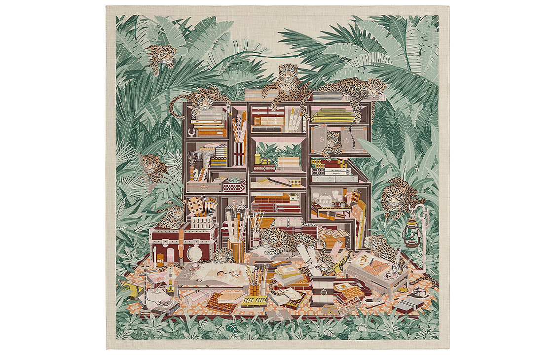 HERMES Женская зеленая шаль, Green
HERMES Женская зеленая шаль, Green