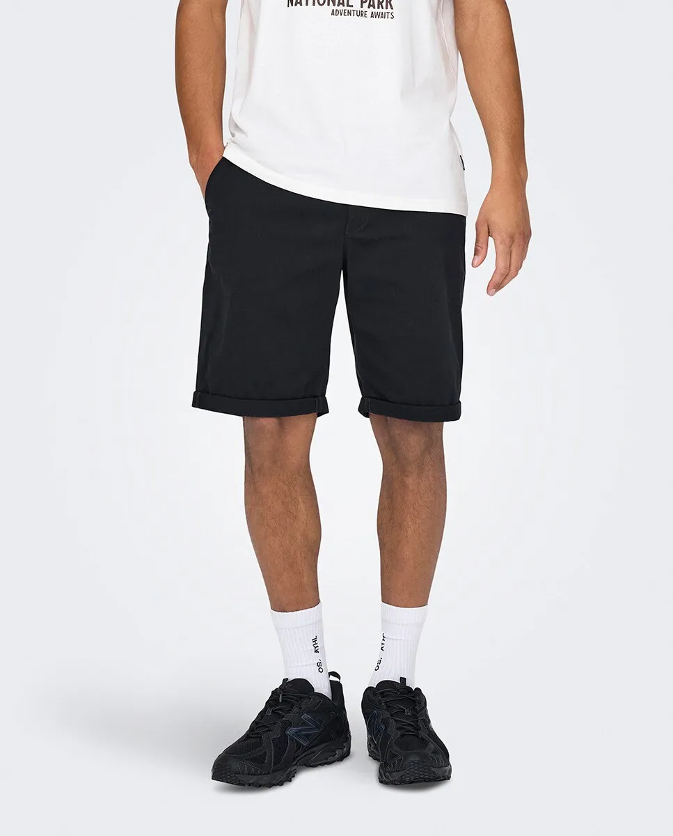 Мужские брюки-бермуды стандартного кроя Only & Sons, темно-синий
Мужские брюки-бермуды стандартного кроя Only & Sons, темно-синий