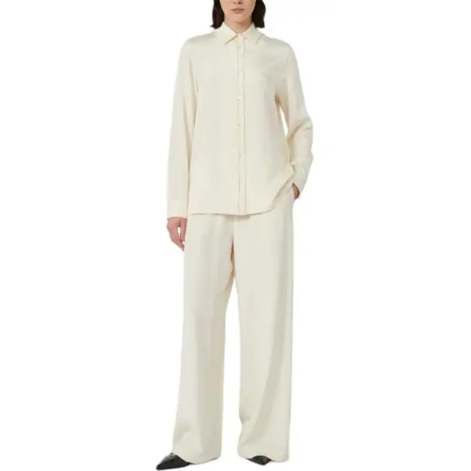 Шелковая рубашка на пуговицах MaxMara, белый
Шелковая рубашка на пуговицах MaxMara, белый