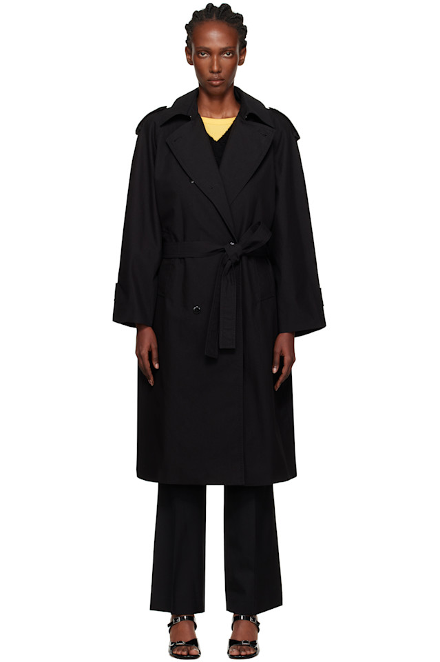 Объемный двубортный тренч Nothing Written, черный
Объемный двубортный тренч Nothing Written, черный