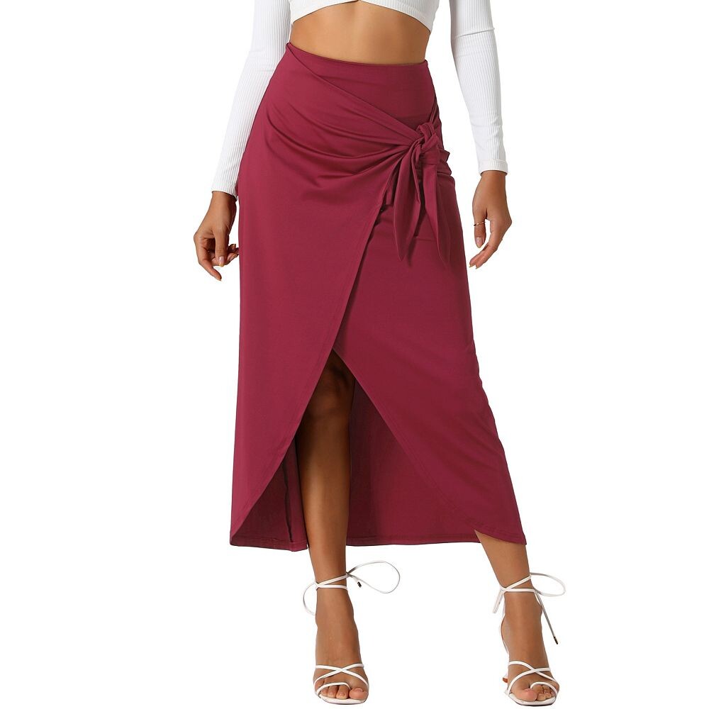 Женская длинная юбка с высокой талией в стиле бохо, летние пляжные макси-юбки с запахом и разрезом ALLEGRA K, цвет Wine Red
Женская длинная юбка с высокой талией в стиле бохо, летние пляжные макси-юбки с запахом и разрезом ALLEGRA K, цвет Wine Red