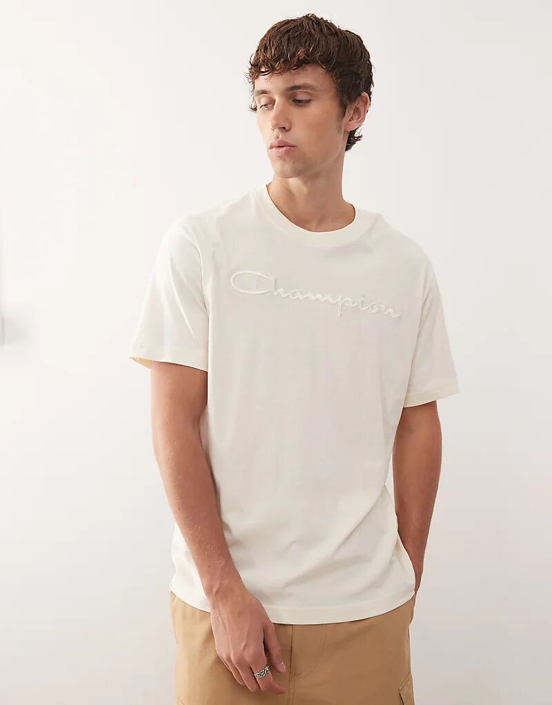 Футболка с логотипом Champion в тон, бежевого цвета
Футболка с логотипом Champion в тон, бежевого цвета