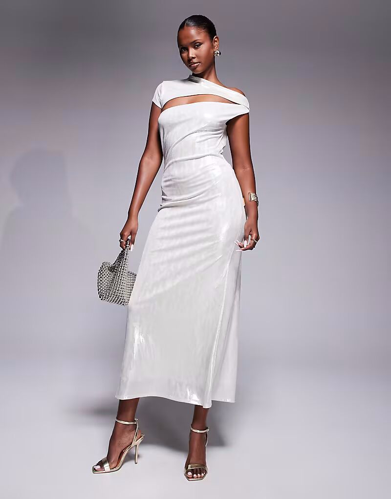 Платье макси ASOS DESIGN с асимметричным накладным краем и короткими рукавами в цвете металлик телесного цвета
Платье макси ASOS DESIGN с асимметричным накладным краем и короткими рукавами в цвете металлик телесного цвета