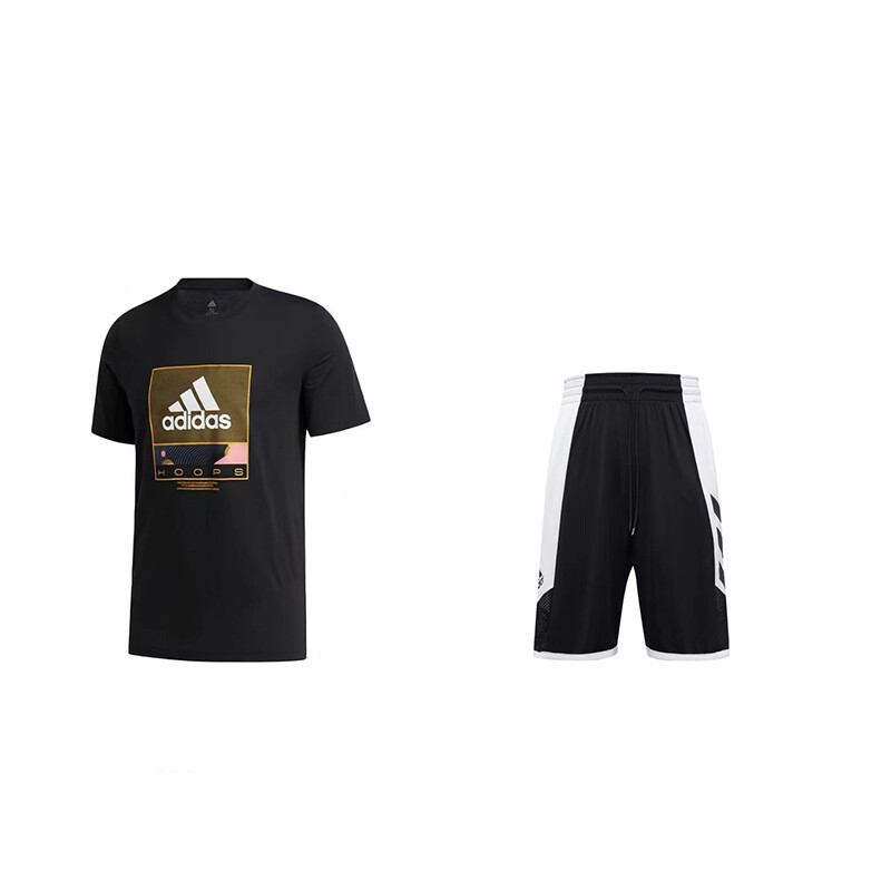Повседневный спортивный комплект унисекс черный топ и черные шорты Adidas, черный
Повседневный спортивный комплект унисекс черный топ и черные шорты Adidas, черный