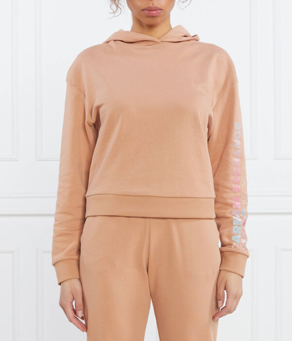 Толстовка женская Armani Exchange с капюшоном и принтом на рукаве, бежевый
Толстовка женская Armani Exchange с капюшоном и принтом на рукаве, бежевый