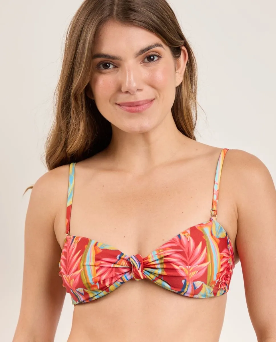 Верх бикини-бандо с принтом и подкладкой Río de Sol, красный
Верх бикини-бандо с принтом и подкладкой Río de Sol, красный