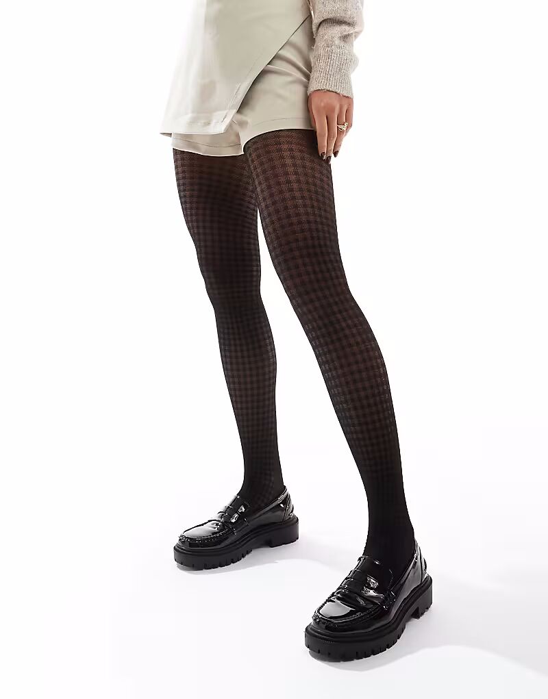 Колготки ASOS DESIGN с узором «гусиная лапка» черного цвета
Колготки ASOS DESIGN с узором «гусиная лапка» черного цвета