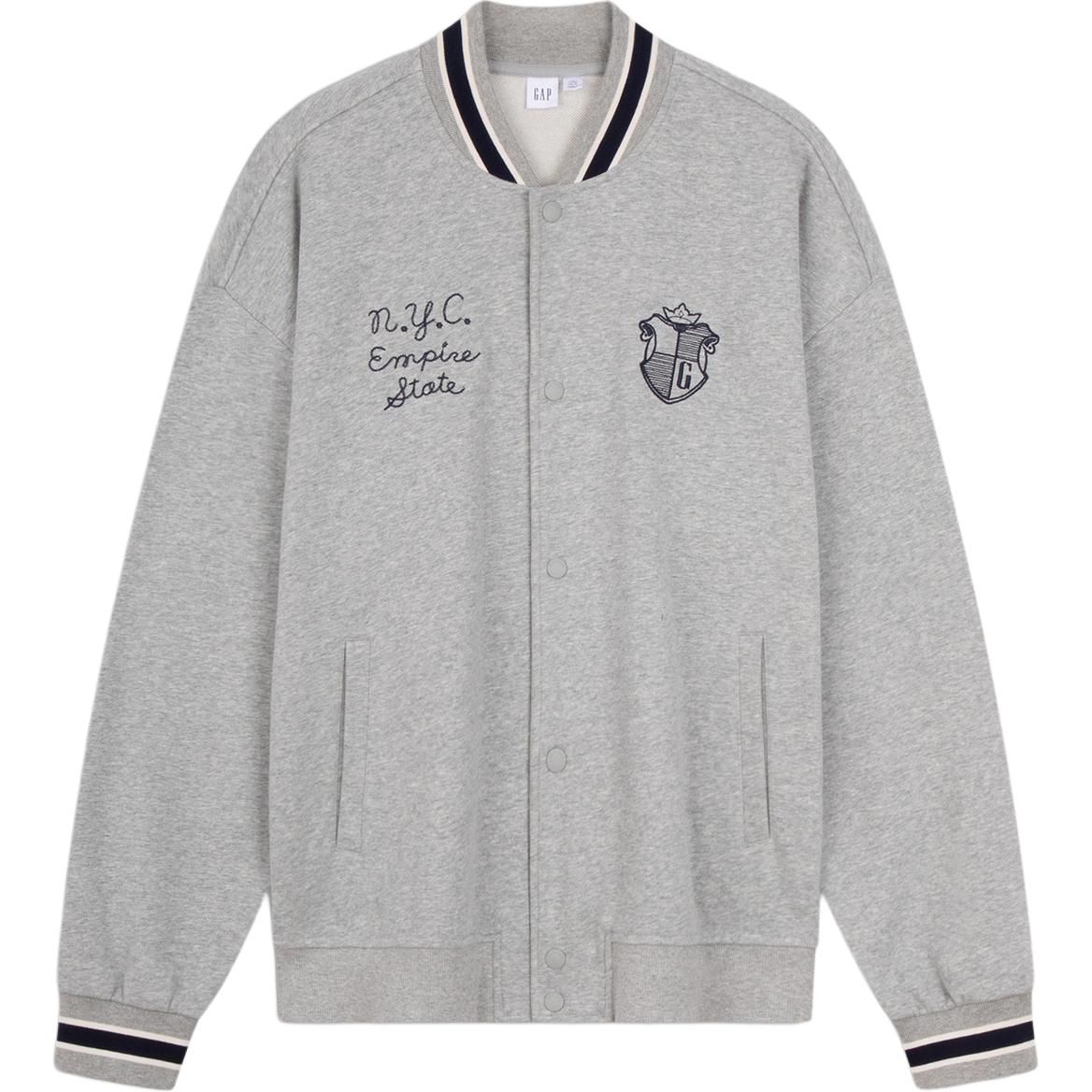 GAP Бейсбольная куртка унисекс серая, Gray
GAP Бейсбольная куртка унисекс серая, Gray