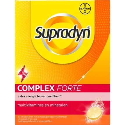 Supradyn Комплекс Форте Мультивитамины - Для дополнительной энергии при усталости - 45 шипучих таблеток
Supradyn Комплекс Форте Мультивитамины - Для дополнительной энергии при усталости - 45 шипучих таблеток