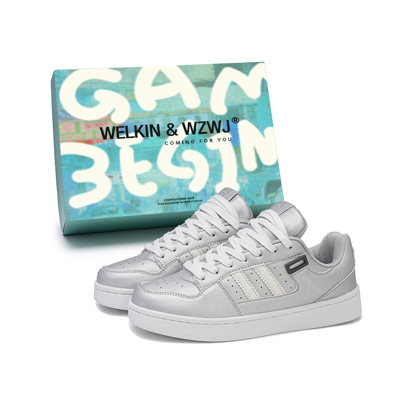 WELKIN&WZWJ Износостойкие, легкие, дышащие и нескользящие унисекс лоу-топ скейтбордские кеды Silver, цвет Silver
WELKIN&WZWJ Износостойкие, легкие, дышащие и нескользящие унисекс лоу-топ скейтбордские кеды Silver, цвет Silver