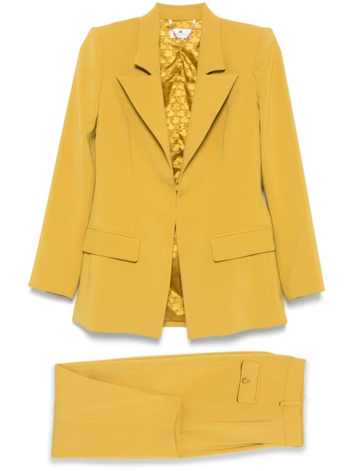 Креповый костюм Elisabetta Franchi с логотипом, желтый
Креповый костюм Elisabetta Franchi с логотипом, желтый