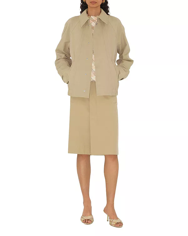 Хлопковая юбка миди Burberry, бежевый
Хлопковая юбка миди Burberry, бежевый