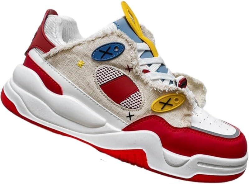 Мужские спортивные кроссовки низкие с толстой подошвой и регулируемыми шнурками, Удобная стелька из ЭВА, Верх из синтетических материалов Hoalox, белый/красный
Мужские спортивные кроссовки низкие с толстой подошвой и регулируемыми шнурками, Удобная стелька из ЭВА, Верх из синтетических материалов Hoalox, белый/красный