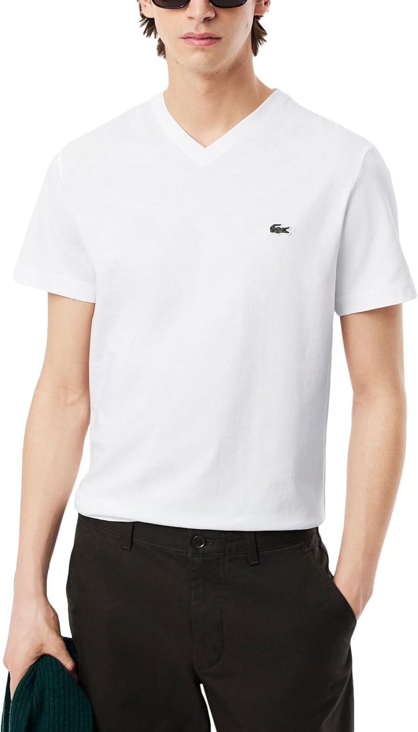 Мужская хлопковая футболка Lacoste с V-образным вырезом, White, Белый, Мужская хлопковая футболка Lacoste с V-образным вырезом, White
Мужская хлопковая футболка Lacoste с V-образным вырезом, White, Белый, Мужская хлопковая футболка Lacoste с V-образным вырезом, White