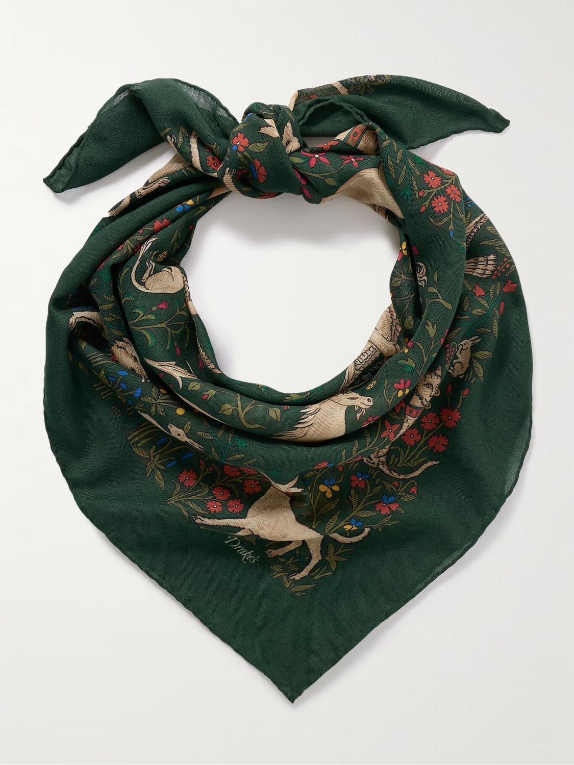 Шарф из смеси шерсти и шелка с принтом DRAKE'S, зеленый
Шарф из смеси шерсти и шелка с принтом DRAKE'S, зеленый