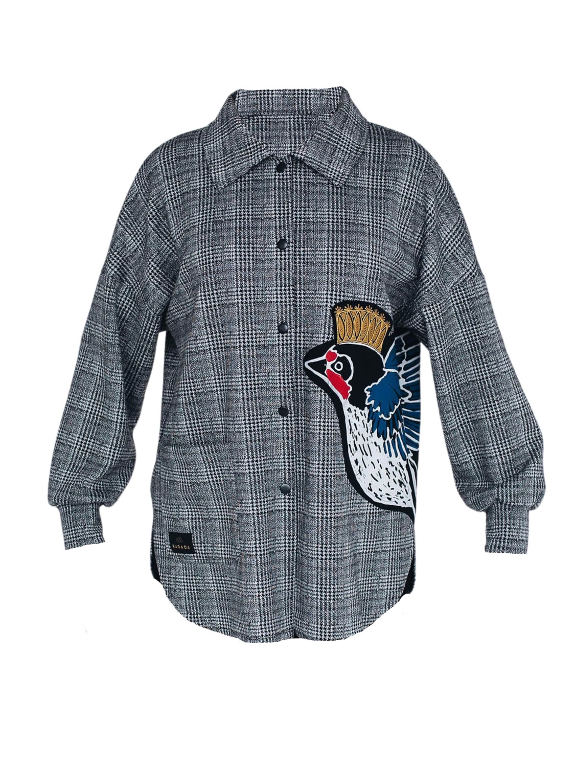 RADADA Лонгслив 'Shirt with Swallow Motif check' в темно-сером цвете
RADADA Лонгслив 'Shirt with Swallow Motif check' в темно-сером цвете