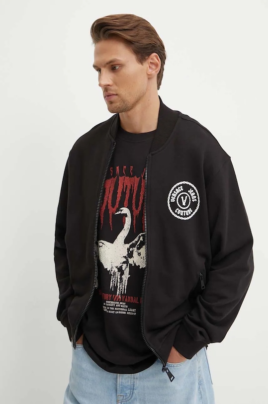 Хлопковая толстовка Versace Jeans Couture, черный
Хлопковая толстовка Versace Jeans Couture, черный