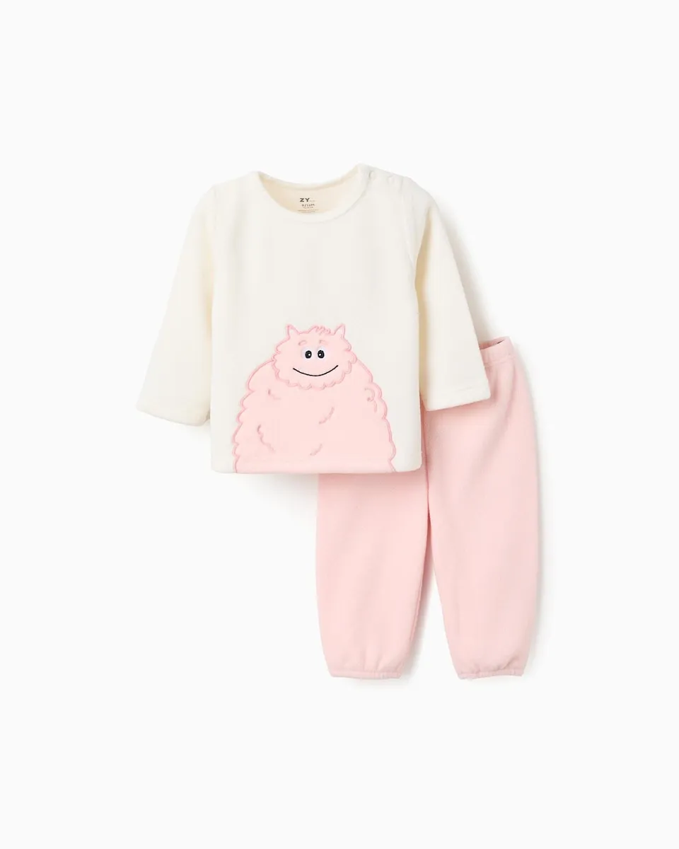 Флисовая пижама для малыша с вышивкой монстра Zippy, белый/розовый
Флисовая пижама для малыша с вышивкой монстра Zippy, белый/розовый
