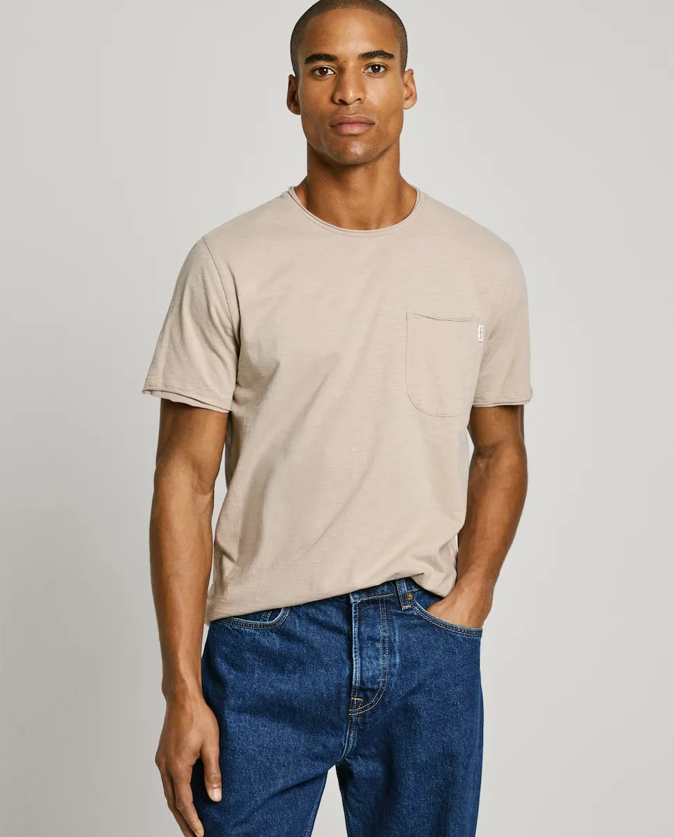 Мужская футболка с коротким рукавом и передним карманом Pepe Jeans, бежевый
Мужская футболка с коротким рукавом и передним карманом Pepe Jeans, бежевый