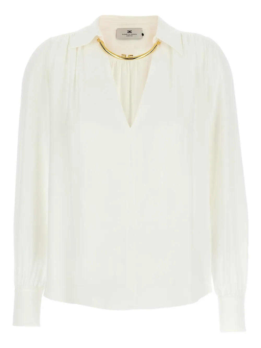 Блузка со съемным колье Elisabetta Franchi, белый
Блузка со съемным колье Elisabetta Franchi, белый