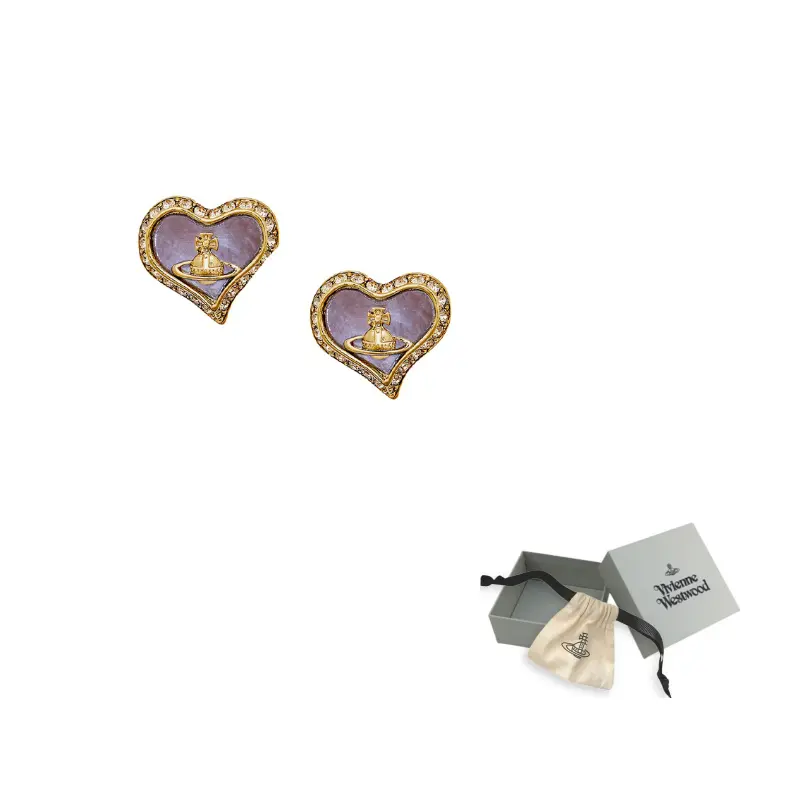 Vivienne Westwood Серьги-гвоздики из латуни с инкрустацией перламутром и логотипом Saturn, женские, фиолетовый нефрит/золото
Vivienne Westwood Серьги-гвоздики из латуни с инкрустацией перламутром и логотипом Saturn, женские, фиолетовый нефрит/золото