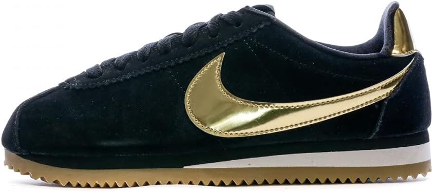 Кроссовки Nike Cortez GS для мальчиков и девочек, черный/металлик золотой
Кроссовки Nike Cortez GS для мальчиков и девочек, черный/металлик золотой