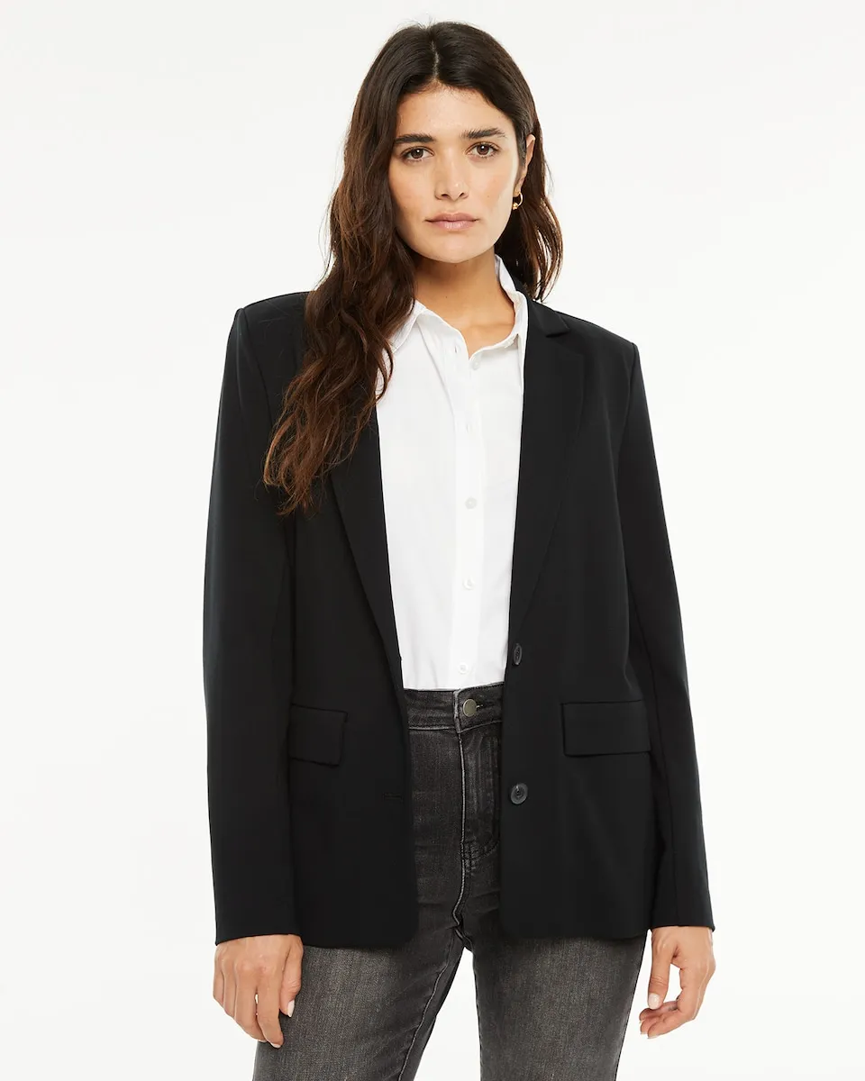 Женский пиджак с лацканами и застежкой на пуговицу спереди System Action, черный
Женский пиджак с лацканами и застежкой на пуговицу спереди System Action, черный