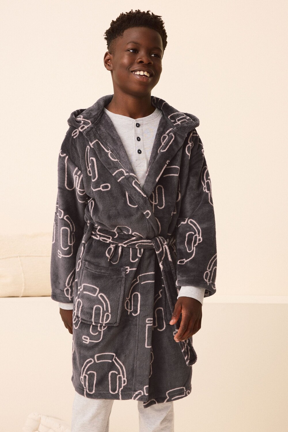 Флисовый халат (3 16 лет) Next, серый
Флисовый халат (3 16 лет) Next, серый