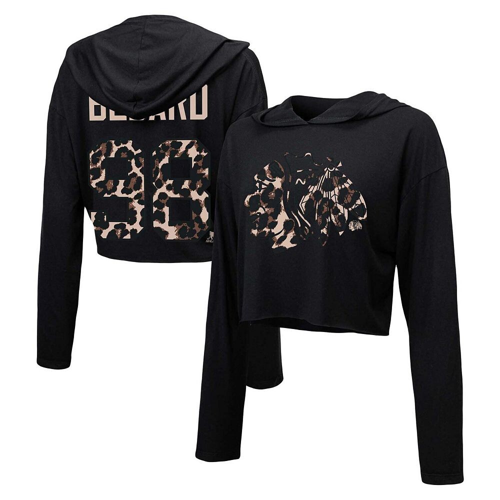 Женский укороченный пуловер с капюшоном Majestic Threads Connor Bedard Black Chicago Blackhawks с леопардовым принтом имени и номера, цвет Hwk Black
Женский укороченный пуловер с капюшоном Majestic Threads Connor Bedard Black Chicago Blackhawks с леопардовым принтом имени и номера, цвет Hwk Black