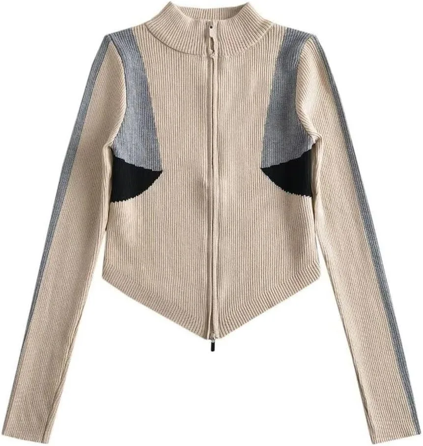 Zipper Colorblocking вязаный свитер женский осенне-зимний ретро slim короткий топ DFWZMQTG
Zipper Colorblocking вязаный свитер женский осенне-зимний ретро slim короткий топ DFWZMQTG