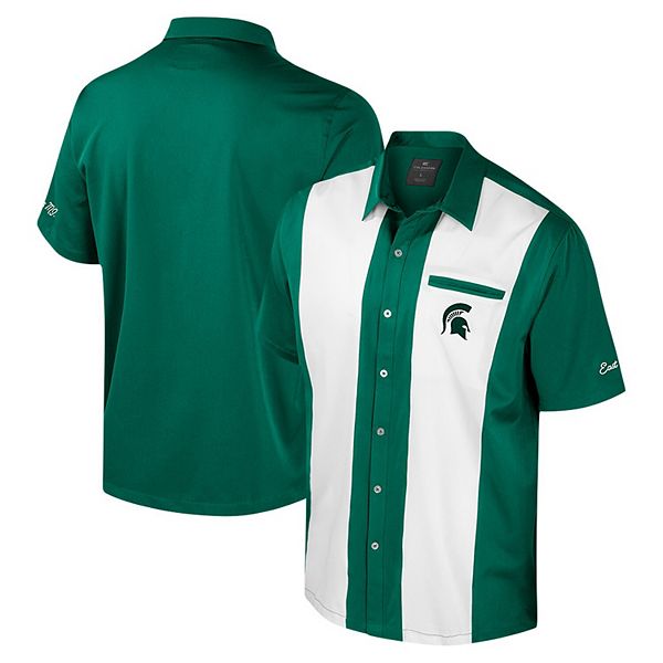 Мужская зеленая рубашка michigan state spartans strike bowling Colosseum
Мужская зеленая рубашка michigan state spartans strike bowling Colosseum