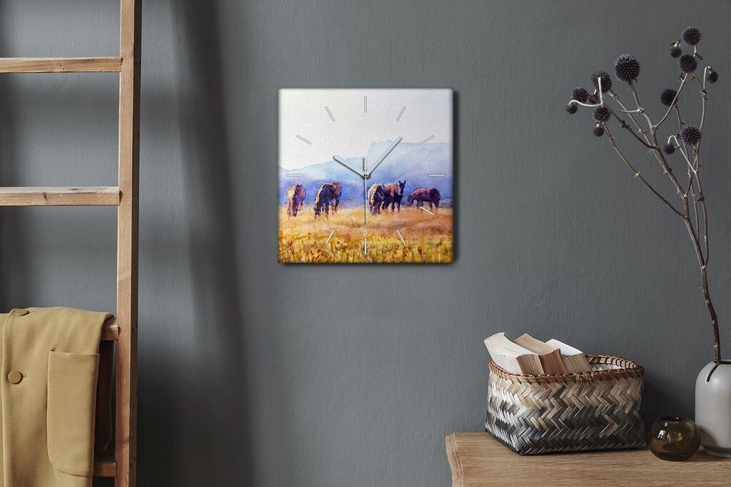 Coloray Hodiny Unique 30x30 см. Тихие ходины Про обивку покой и кухни Nástěnné hodiny Plátno Bílé ručičky hodin - Horses Meadow Nature
Coloray Hodiny Unique 30x30 см. Тихие ходины Про обивку покой и кухни Nástěnné hodiny Plátno Bílé ručičky hodin - Horses Meadow Nature
