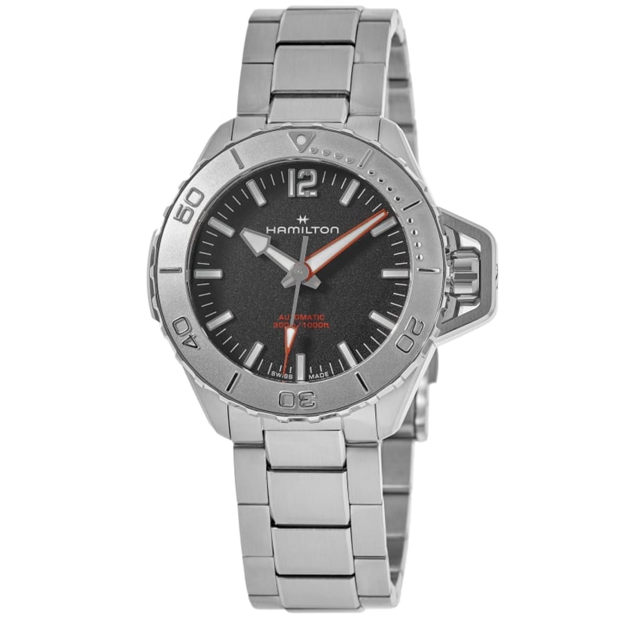 Hamilton Khaki Navy Frogman Автоматические мужские часы из стали с черным циферблатом H77815130
Hamilton Khaki Navy Frogman Автоматические мужские часы из стали с черным циферблатом H77815130