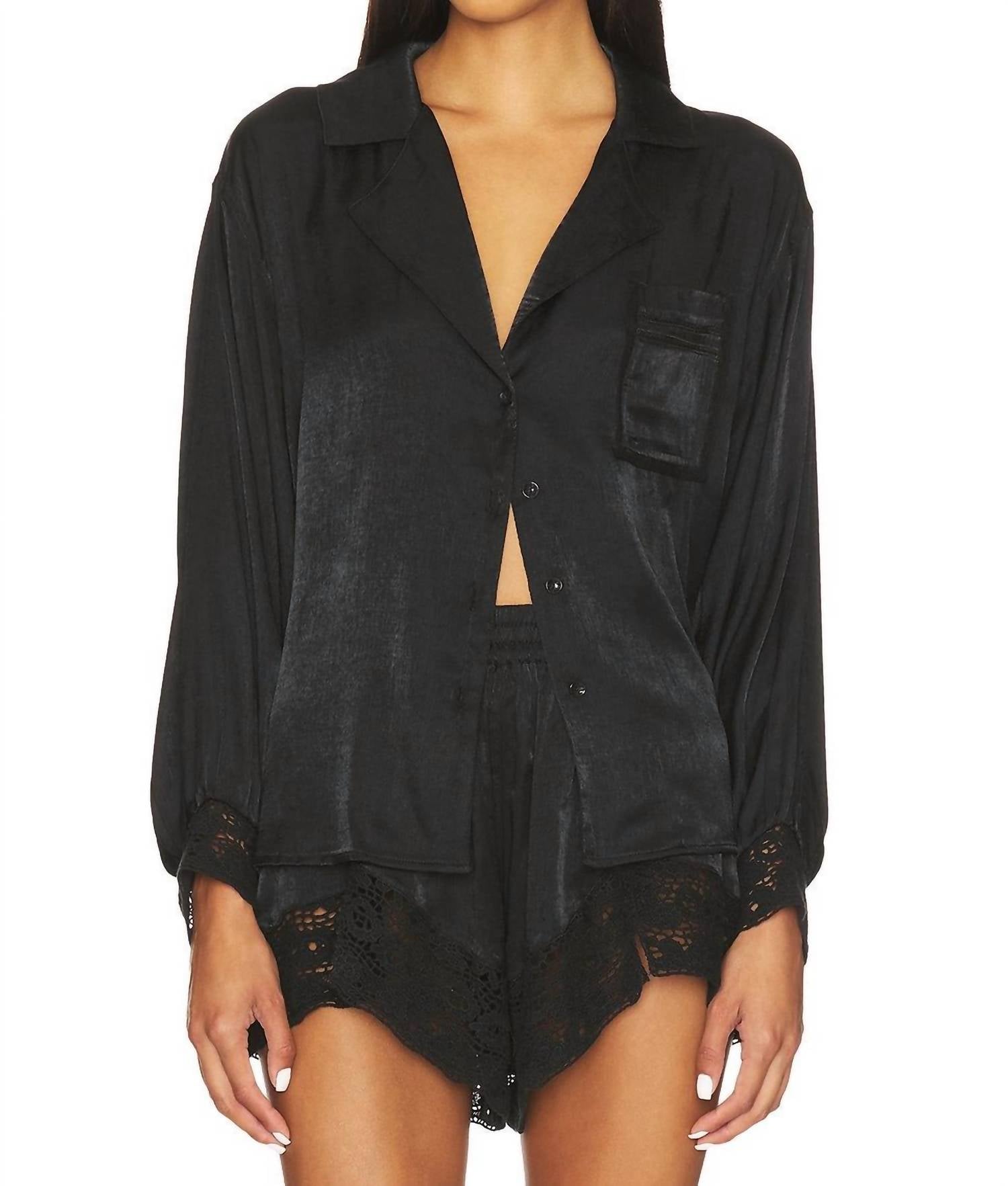 Free People Ночная рубашка Midnight Muse черного цвета
Free People Ночная рубашка Midnight Muse черного цвета