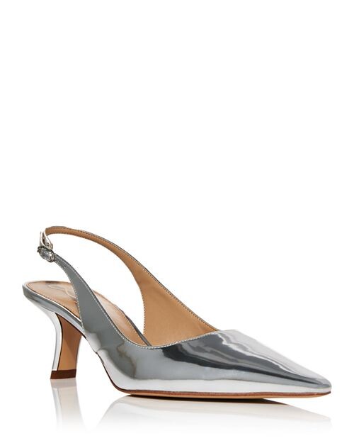 Женские туфли на каблуке «котенок» с открытой пяткой Bianka Sam Edelman, цвет Silver
Женские туфли на каблуке «котенок» с открытой пяткой Bianka Sam Edelman, цвет Silver