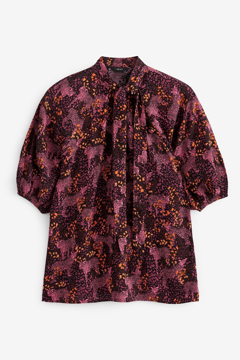 Блузка с короткими рукавами завязкой у горловины и пуговицами Next, фиолетовый
Блузка с короткими рукавами завязкой у горловины и пуговицами Next, фиолетовый