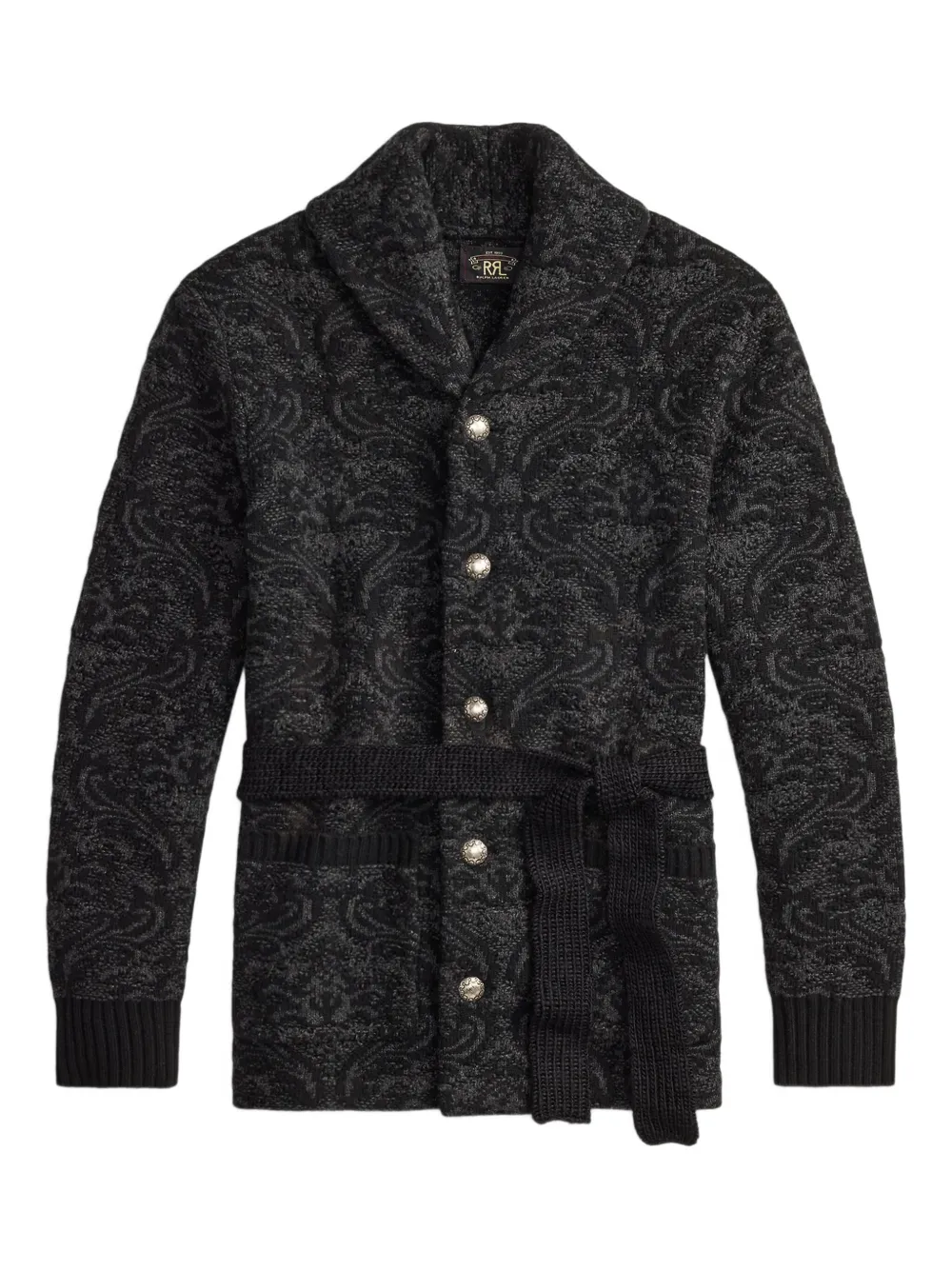 Кардиган с поясом и узором пейсли Ralph Lauren Rrl, черный
Кардиган с поясом и узором пейсли Ralph Lauren Rrl, черный