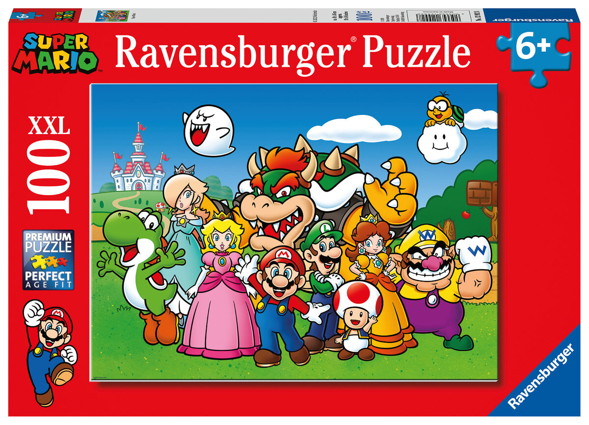 Пазл Ravensburger для детей XXL Super Mario, 100 шт.
Пазл Ravensburger для детей XXL Super Mario, 100 шт.