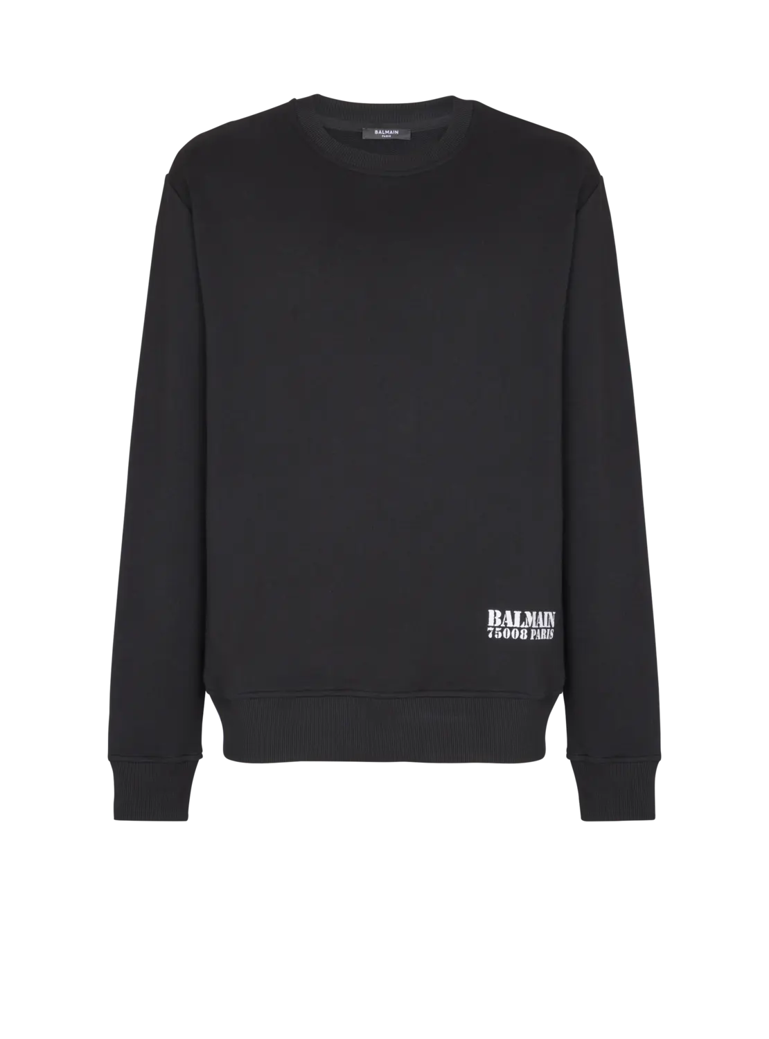 Свитшот с малым принтом Balmain Stamp, черный
Свитшот с малым принтом Balmain Stamp, черный