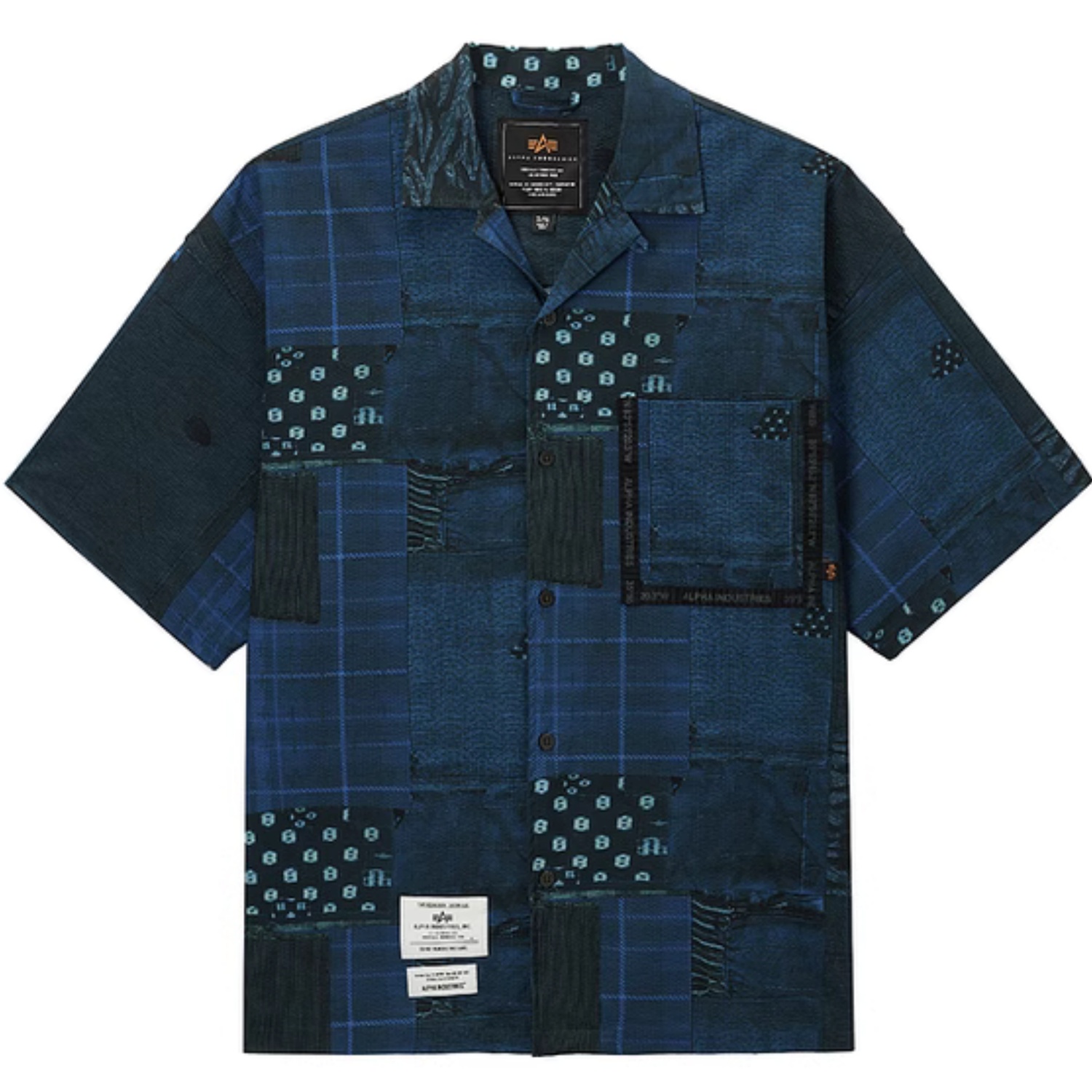 Рубашка с пэчворк принтом и панелями Alpha Industries, синий
Рубашка с пэчворк принтом и панелями Alpha Industries, синий