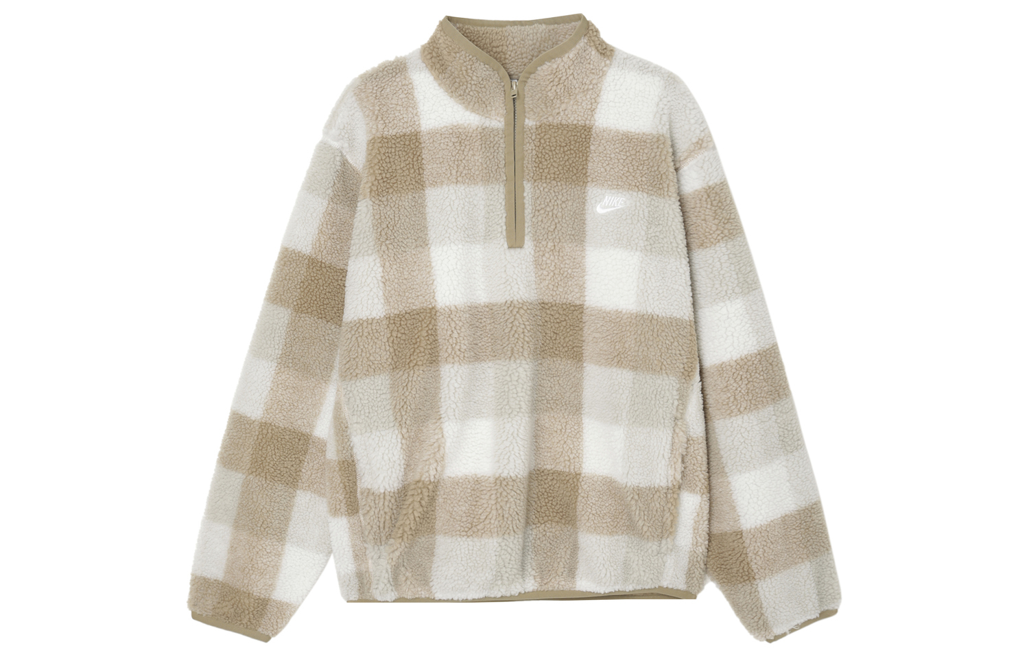 Куртка с бархатистой текстурой мужская цвета хаки/морской белый/светло-бежевый Nike 
Куртка с бархатистой текстурой мужская цвета хаки/морской белый/светло-бежевый Nike