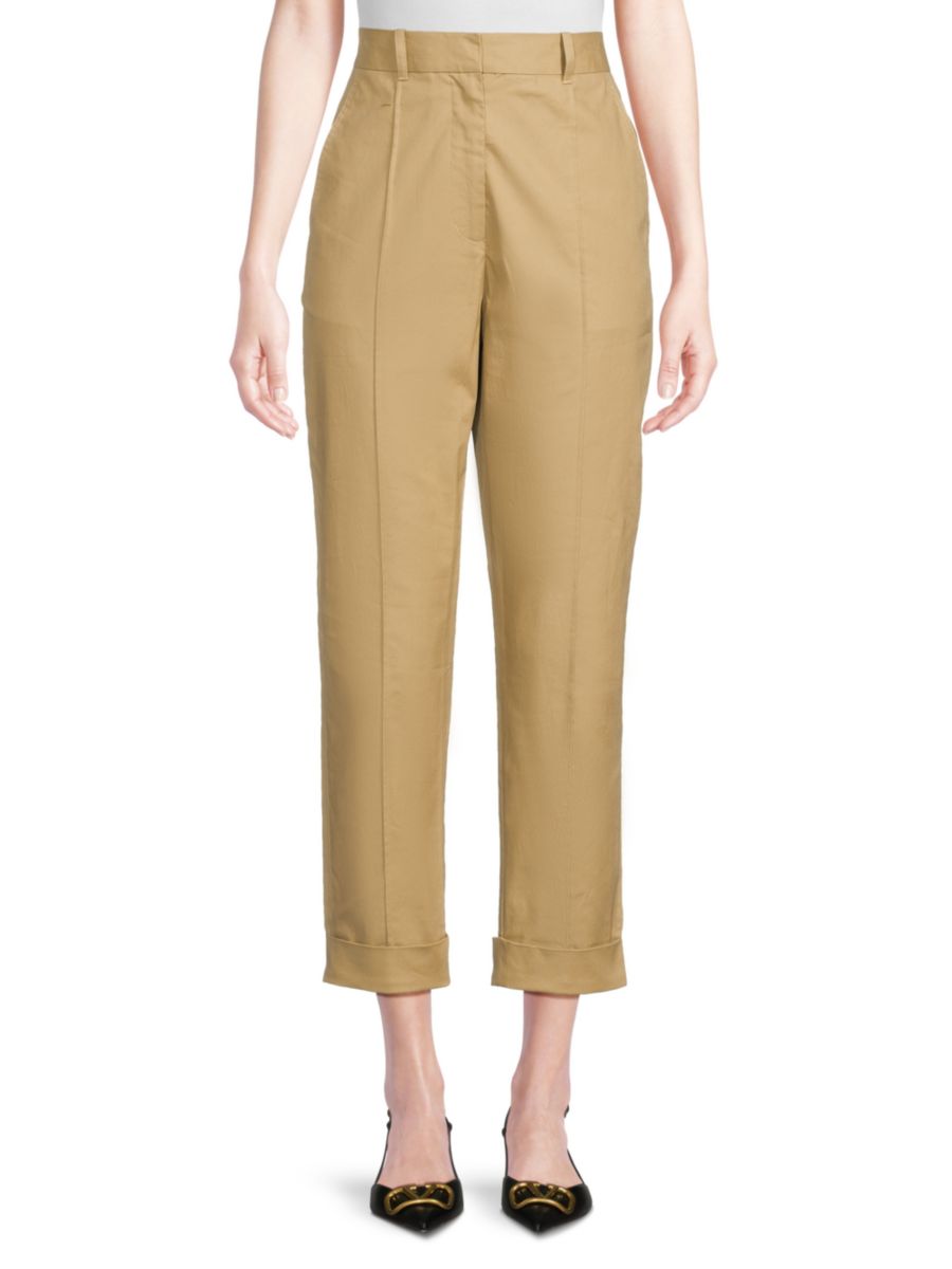 Укороченные брюки со складками и подвернутыми манжетами 3.1 Phillip Lim, хаки
Укороченные брюки со складками и подвернутыми манжетами 3.1 Phillip Lim, хаки